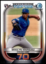 Brailyn Marquez 2021 Bowman 5x7 Scout's Top 100 #BTP-70 /49 Cubs