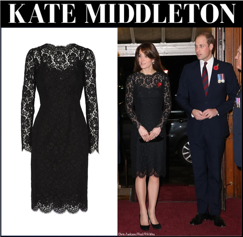 Dolce Gabbana Black Floral Lace Dress US 4 ASO Royal Celebrity