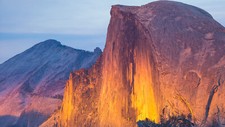Landscape nature mountains aerial view yosemite national Custom Gaming Mat Desk