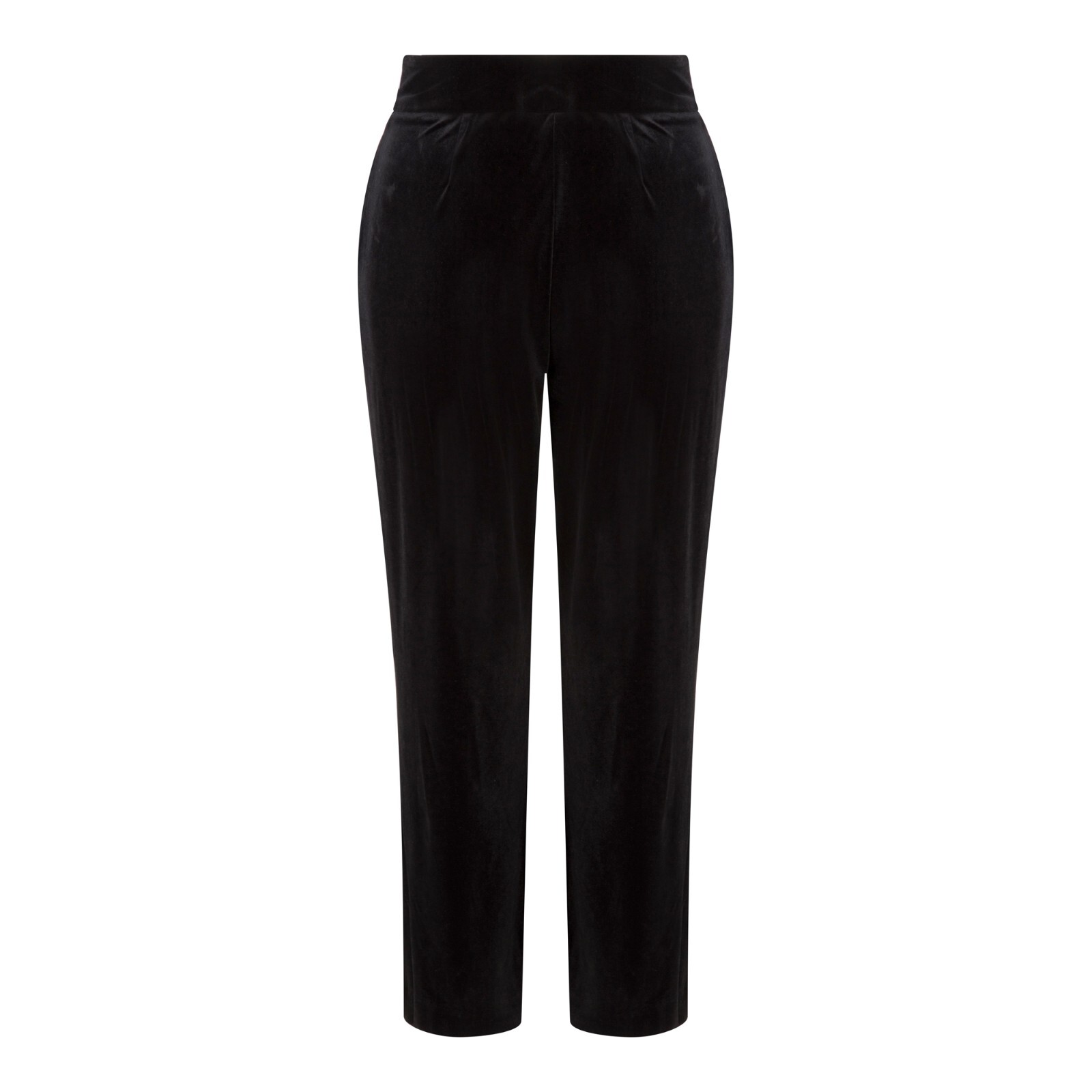 * Matalan BNWT Black Velvet Velour Tapered High Waist Trousers Party