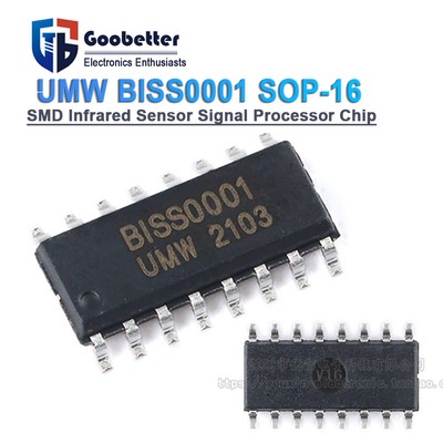 SMD UMW BISS0001 SOP-16 infrared sensor signal processor chip