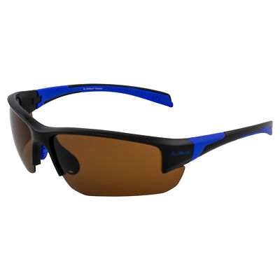 BluWater Samson 3 Polarized Sunglasses for Men Black w/ Polarized Brown Lens