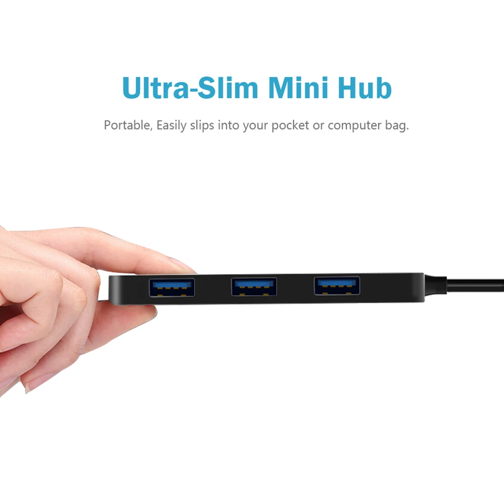 USB Hub USB 3.0 Hub USB Type C Hub w/SD/TF Slots 3 Ports for PC/USB Flash Drive