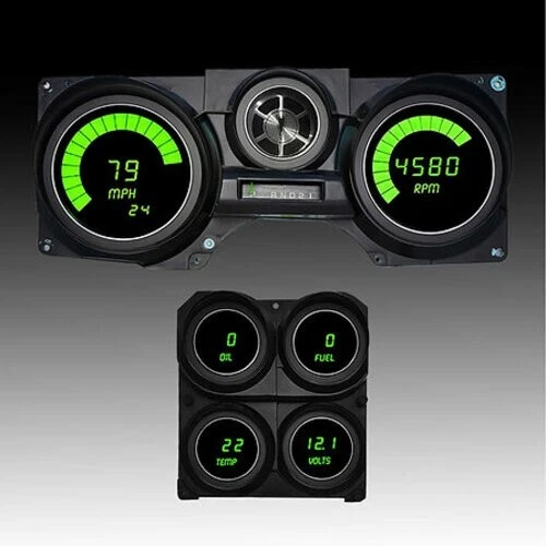 Pontiac Grand Prix 1978-1988 LED panel de manómetros de repuesto directo, LED verde azulado Foto 2 de 4
