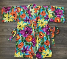 Jams World Robe Short Kimono One size JV Junior Varsity Trisha Floral Beach