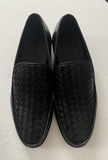 NIB 890 Bottega Veneta Mens Leather Intrecciato Slip On Loafer Sz 8/41 E Italy