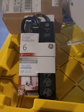GE 6-Outlet Surge Protector, 6' Cord, Black