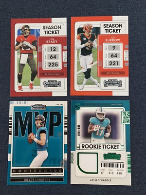 BUY 4, GET 3!   2021 Panini NFL Contenders w/ RC/Swatches(+New 11/4) You Pick!