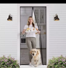 Gorilla Grip Durable Mesh Magnetic Screen Door, Easy Install Magnet Closure Curt
