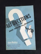 Lowe Brothers Paint 101 Questions Brochure Jersey City 1951