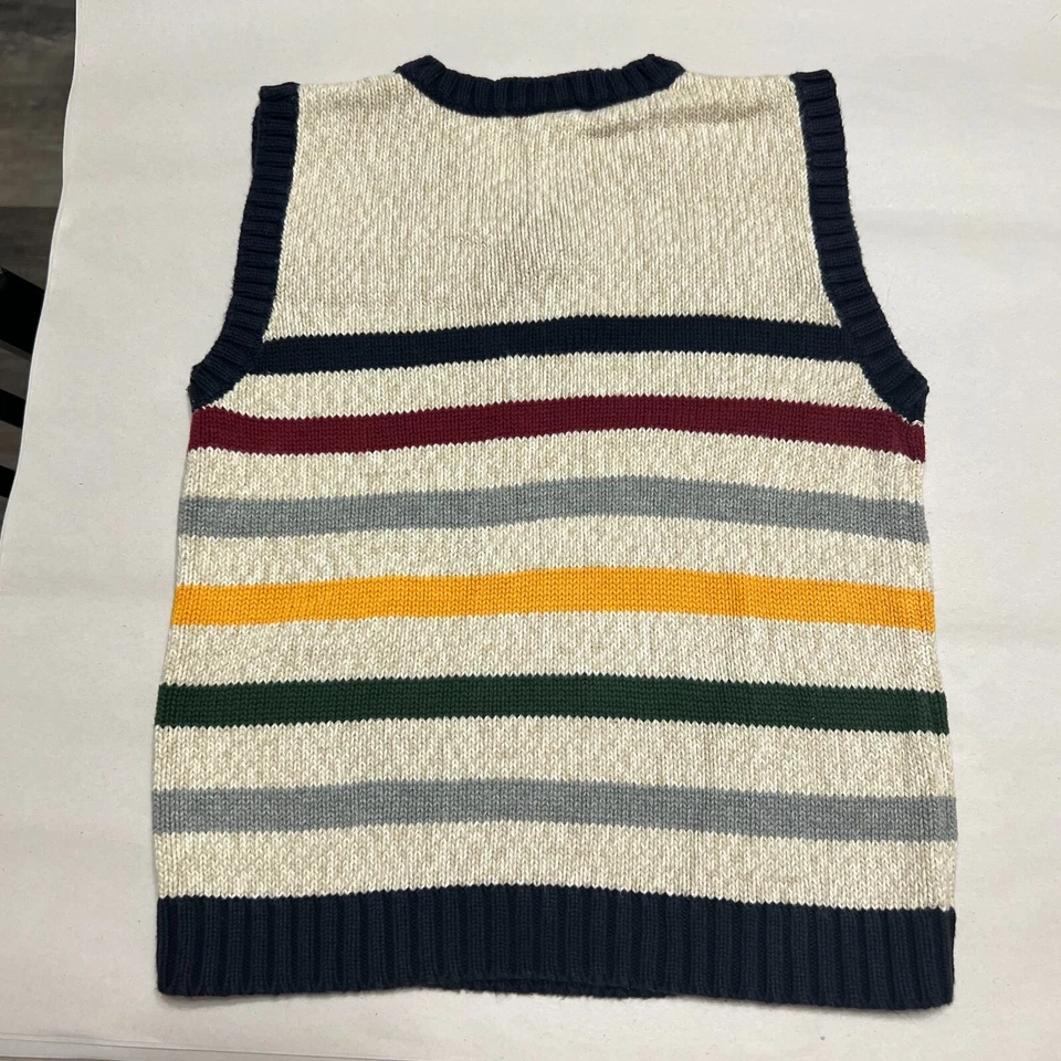 Vtg Gymboree Boys Sweater Vest Striped Knit Sleeveless Top 100% Cotton  XXL 7yrs - Image 3 of 3