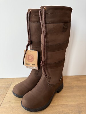 Dublin Ladies  River Boots III Regular Calf Chocolate Brown Womens Size 6.5 NWOB