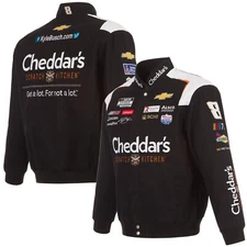  Kyle Busch JH Design Cheddar's Cotton Twill Uniform Full Snap Jacket  Black