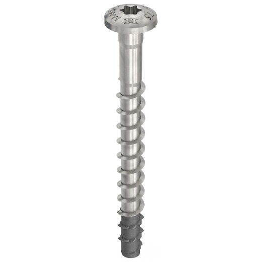 Anclaje de tornillo HECO MULTI-MONTI-plus, Panhead/cabeza redonda, tornillo de hormigón A4 de acero inoxidable