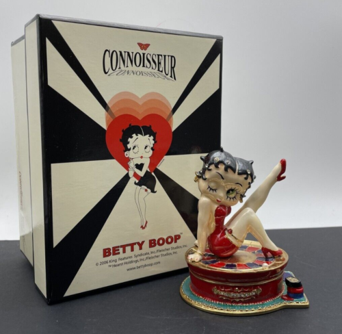NIB Official Betty Boop Roulette Anyone? Figurine Trinket Box Connoisseur Figure - 第 1/6 張圖片