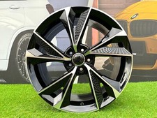 4 x 19 Inch 5x112 RS7 Style Black Polished Wheels: Fits For VW Audi Mercedes