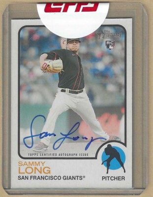 2022 Topps Heritage SAMMY LONG #ROA-SL Giants REAL ONE AUTOGRAPH AUTO
