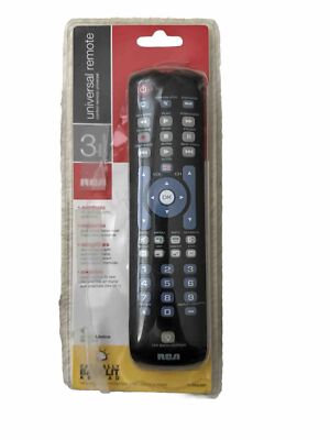 RCA - 3-Device Backlit Universal Remote (Black) New Open Box