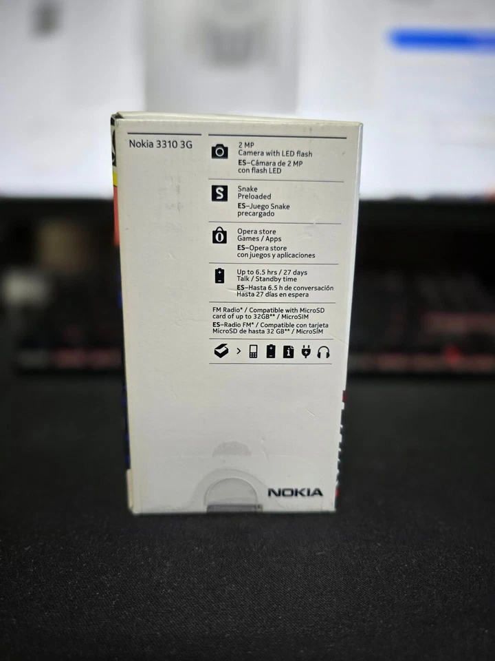 Nokia 3310 Cell Phone FACTORY Unlocked Cellphone - Charcoal  BRAND NEW - Image 3 of 4