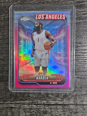 2025 TOPPS CHROME #198- JAMES HARDEN - PINK BORDER REFRACTOR