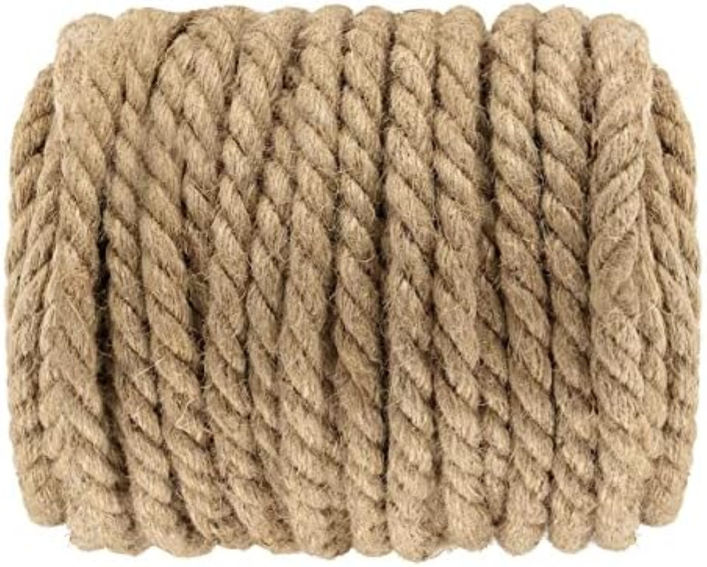 Corda di Juta 10mm 50m Naturale - Cordame in Canapa per Artigianato