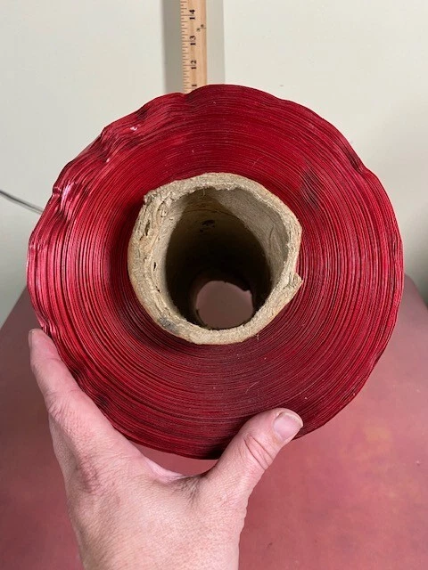 Large Spool Red Satin Decorative Craft Ribbon 3/4" Wide 13 1/2" x 7.5" 12.14 lbs - Image 3 of 4