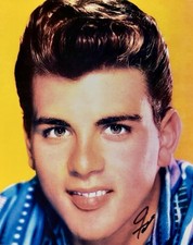 TEEN IDOL FABIAN FORTE SIGNÉ À LA MAIN 8X10 MUSIQUE ROCK & ROLL ANNÉES 50 60 ELVIS
