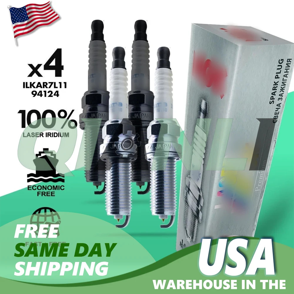 4PC NGK Iridium Spark Plugs 94124 PE5R-18-110 ILKAR7L11 For Mazda 3 6 CX-3 CX-5