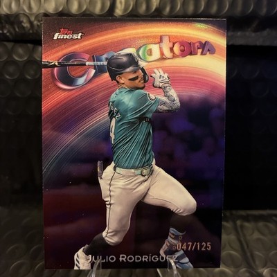 2025 Topps Finest - Creators Julio Rodriguez #C-1 Purple Refractor /125