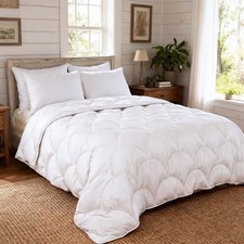 Goose White Feather Down Comforter Soft Cotton Blend Duvet Insert 1200TC 750FP