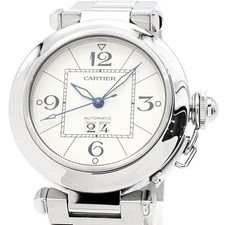 Cartier Boys Pasha C de Cartier Big Date W31055M7 Pasha C White Dial Automatic W