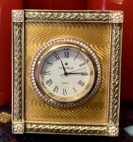 Miniature Authentic Faberge Enamel Clock