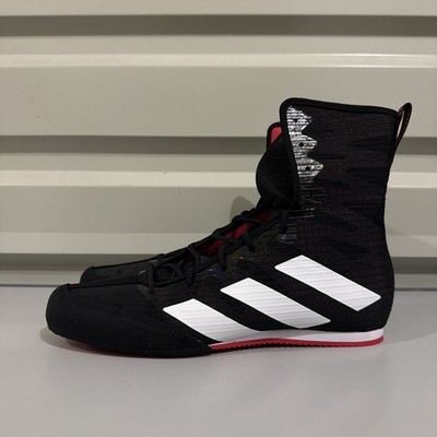 Adidas Box Hog 4 Men's Size 8 Black White Pure Ruby Boxing Shoes IH2730