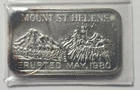 1 Ounce .999 Fine Silver Mount St Helens Erupted May 1980 Silver Bar