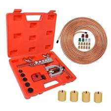 Brake Line Repair Kit - 25 Feet 3/16" Copper Coated & Rust-Proof Gold+Tool