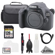 Canon EOS 4000D / T100 Digital Camera 128GB Bag Screen Protector- Basic Kit