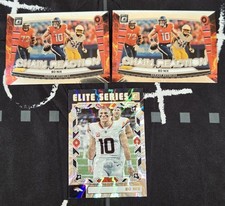Bo Nix Lot 3 Donruss Optic Chain Reaction + Elite Series Broncos
