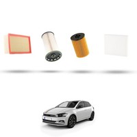 Hoffcar Set Service - 4 Filter FüR VW Polo VI (Aw ) 1.6 Tdi 70Kw Von 2017