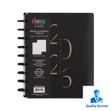 The Happy Planner Believe You Can Classic 2026 12 Month Disc Bound Dated Planner