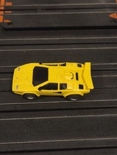 Tyco Lamborghini Countach Yellow HO Slot Car