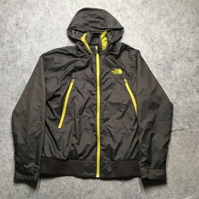 The North Face Diablo Jacket Mens Large L Gray Hooded Windbreaker Mesh Lined