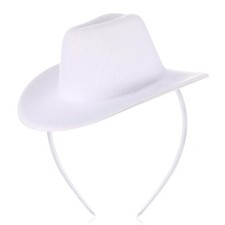 Cowgirl Hat Headband Mini Cowboy Hat Headband Cowgirl Women's White Classic