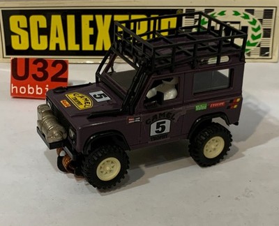 Slot Car SCX Slotcar Scalextric Exin STS 2205 Land Rover #5 TT 4x4 Camel Violett