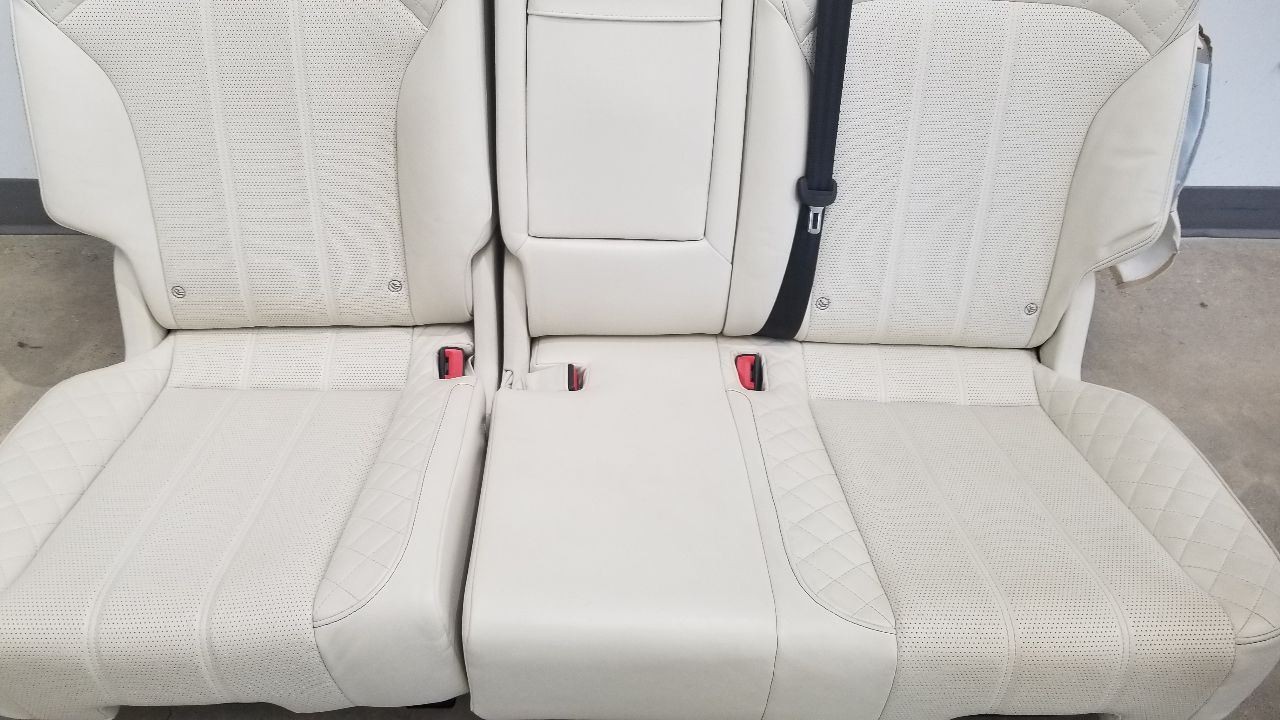 17 BENTLEY BENTAYGA COMPLETE REAR SEAT ASSEMBLY WHITE LEATHER