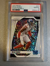 2024 Prizm Brian Burns White Sparkle SSP #217 Giants PSA 10 💎 Pop 1 Rare Panini