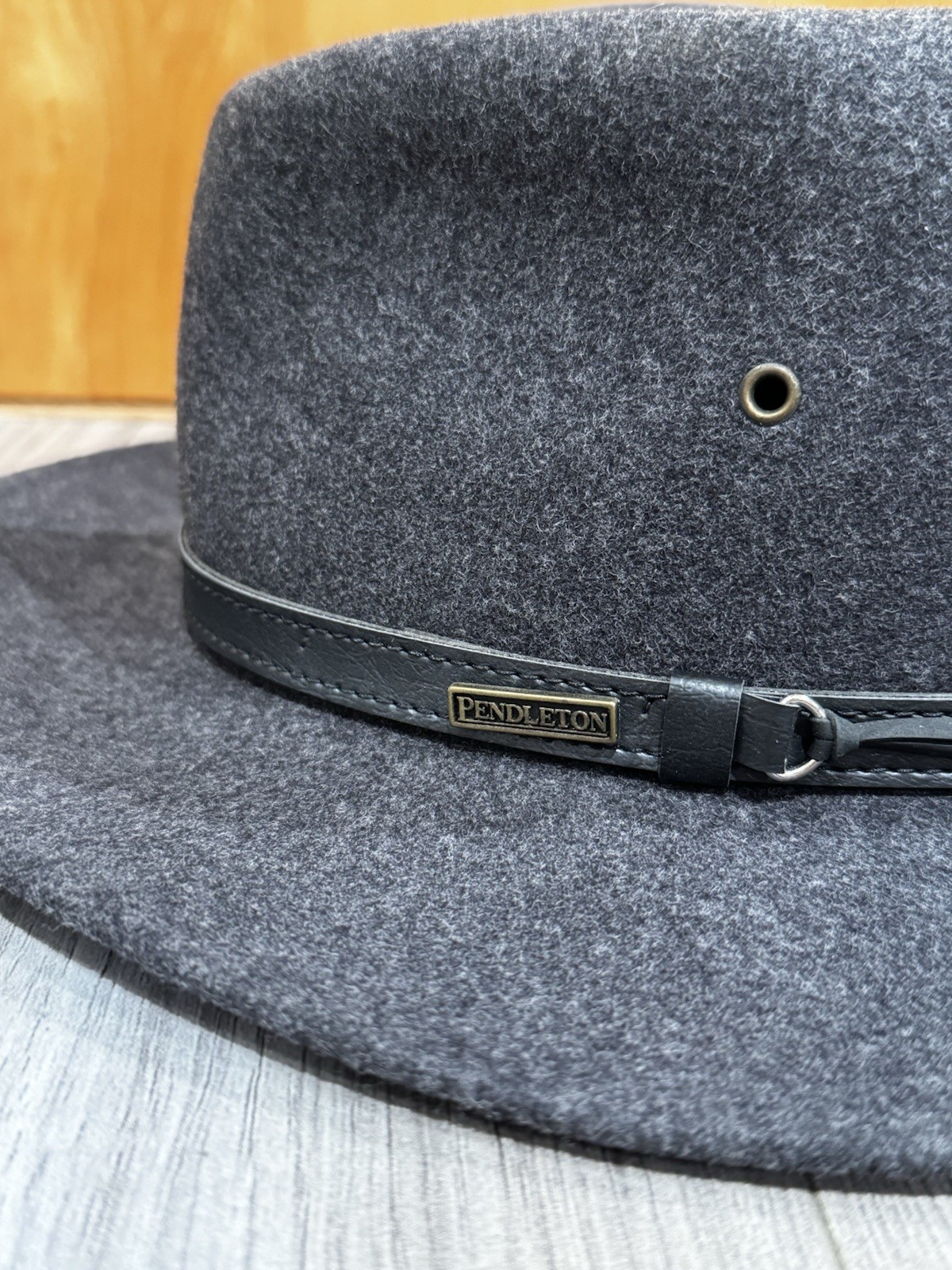 Pendleton Wool Fedora Hat Black Large Made in USA… - image 1