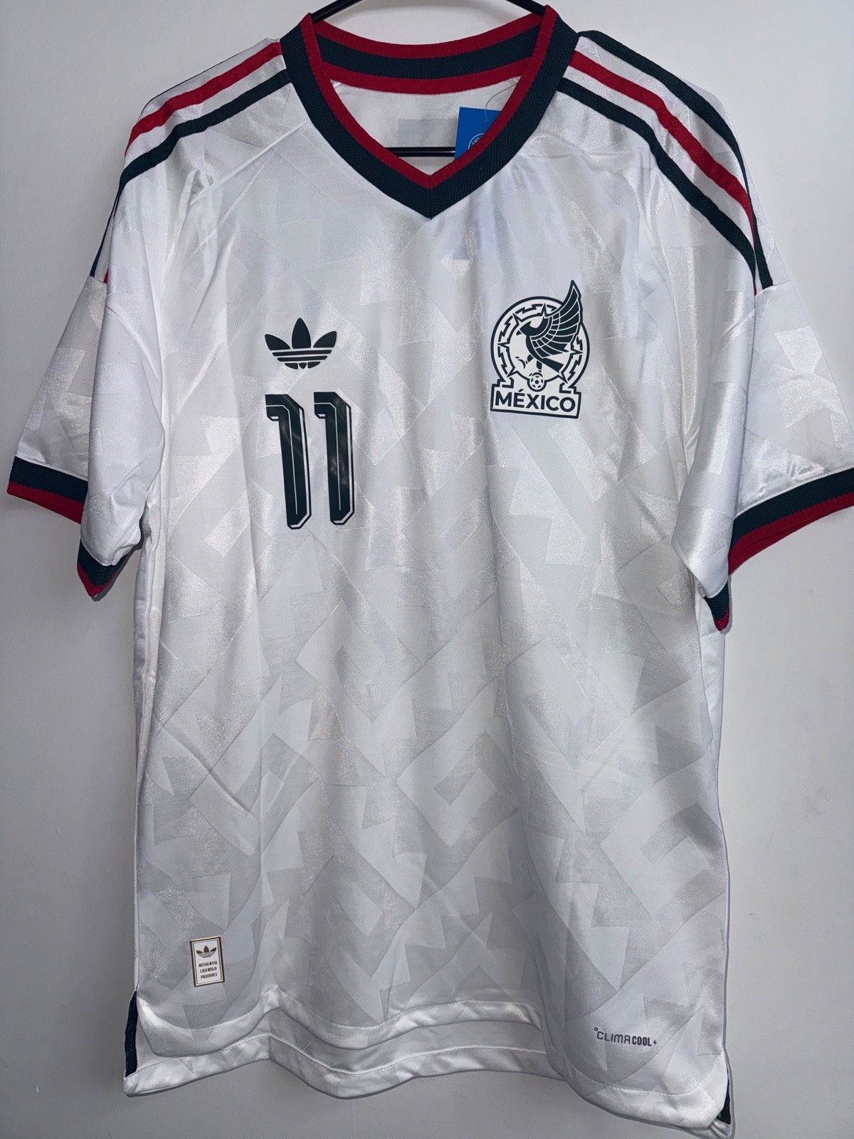 Mexico National Team Soccer Jersey S. Gimenez #11 White Size XXL