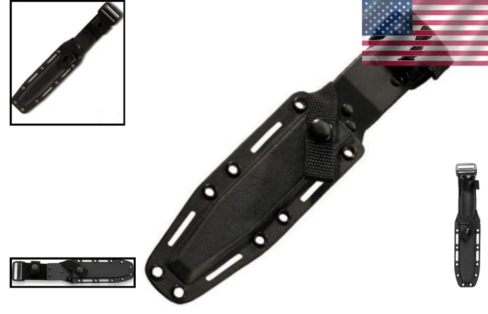 Durable Kydex Sheath with Locking Blades for Secure Right Hand Carry in Black - Image 2 of 4