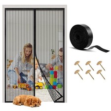 Magnetic Screen Door,Screen Door Mesh,Heavy Duty Curtain Keeps Bugs Out, Pet ...