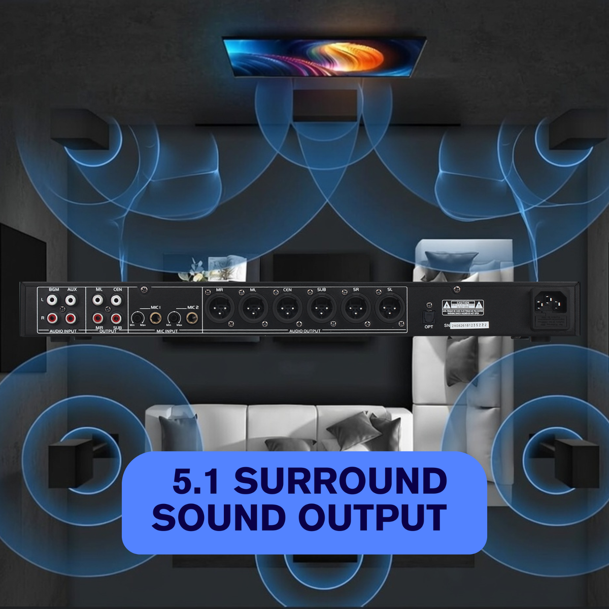 QST K1 PRO Digital Echo reverb Karaoke Mixer Processor w
